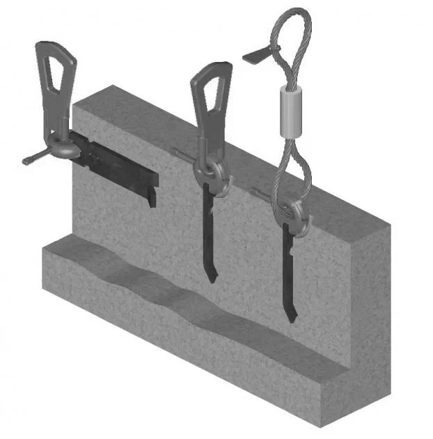 application of erection anchors