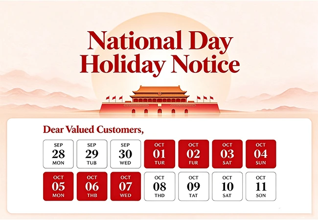 2026 National Day Holiday Notice 2026 National Day Holiday Notice